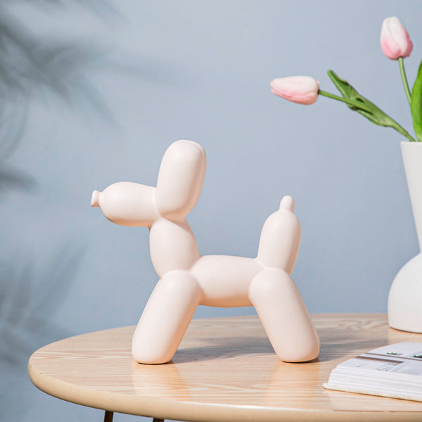 Balloon Dog Showpiece Off White