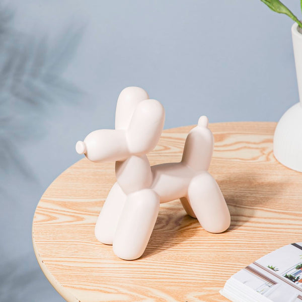 Balloon Dog Showpiece Off White