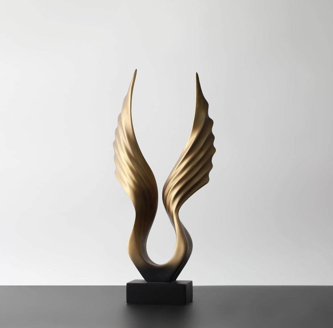 Flying Wings | Angle Wings | Abstract Resin Wings Art - Nesting Homes