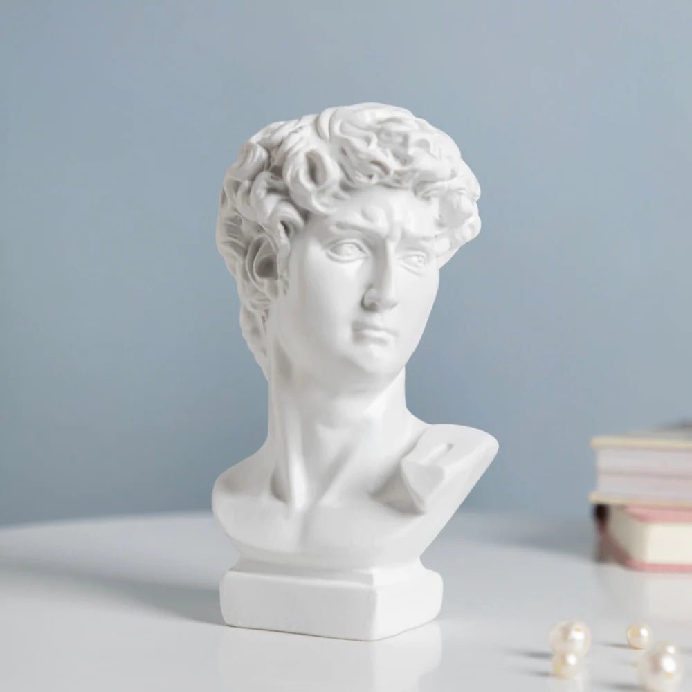 Greek Sculpture Resin Decor Pen Stand White 6 Inch - Nesting Homes