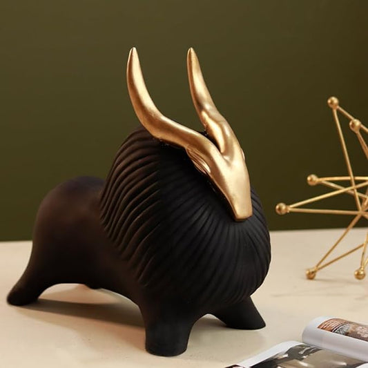 Luxury Resin Golden Horned Yak Artifact - Nesting Homes